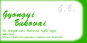 gyongyi bukovai business card